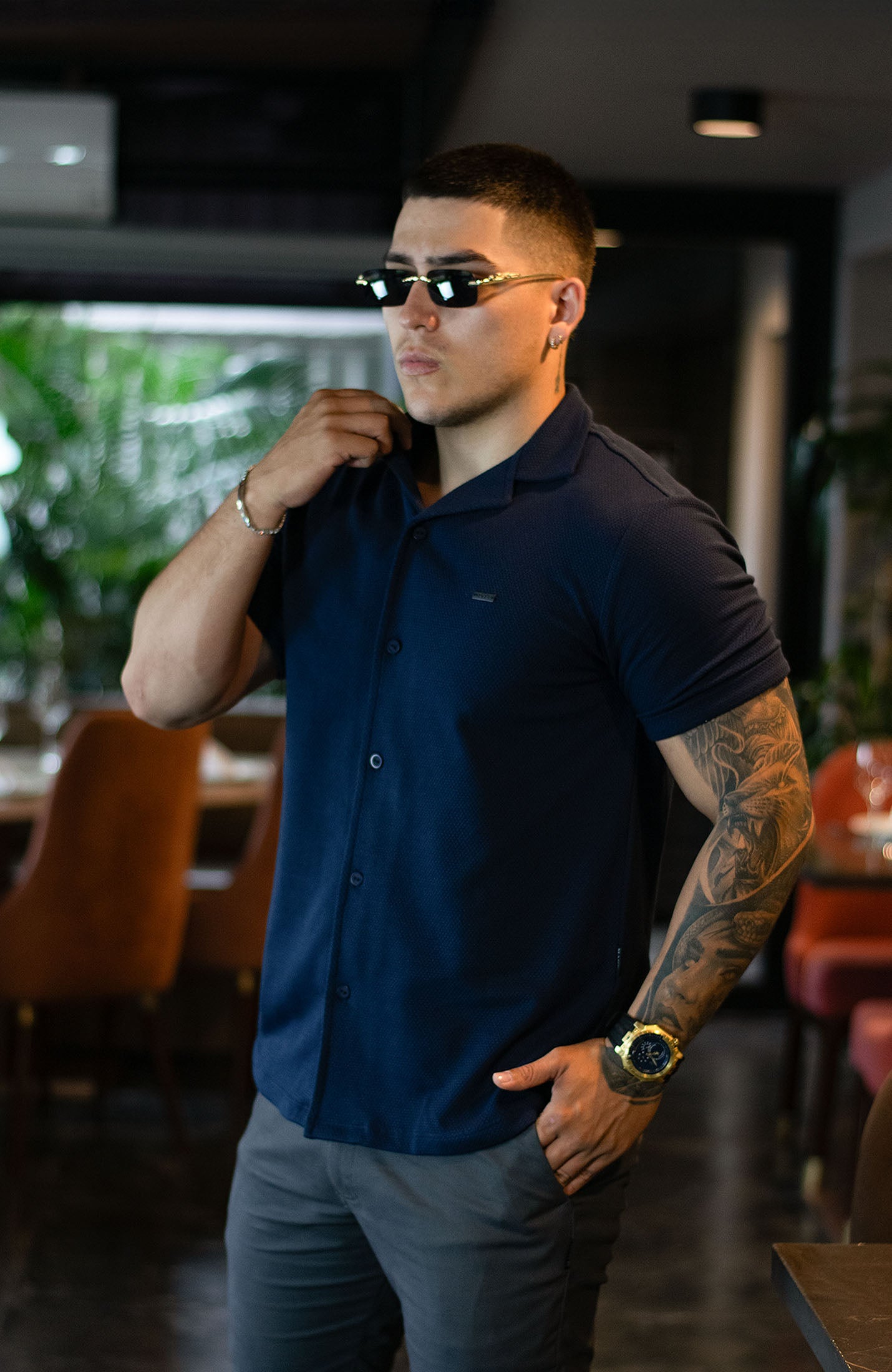 IBIZA TEXTURE SHIRT AZUL