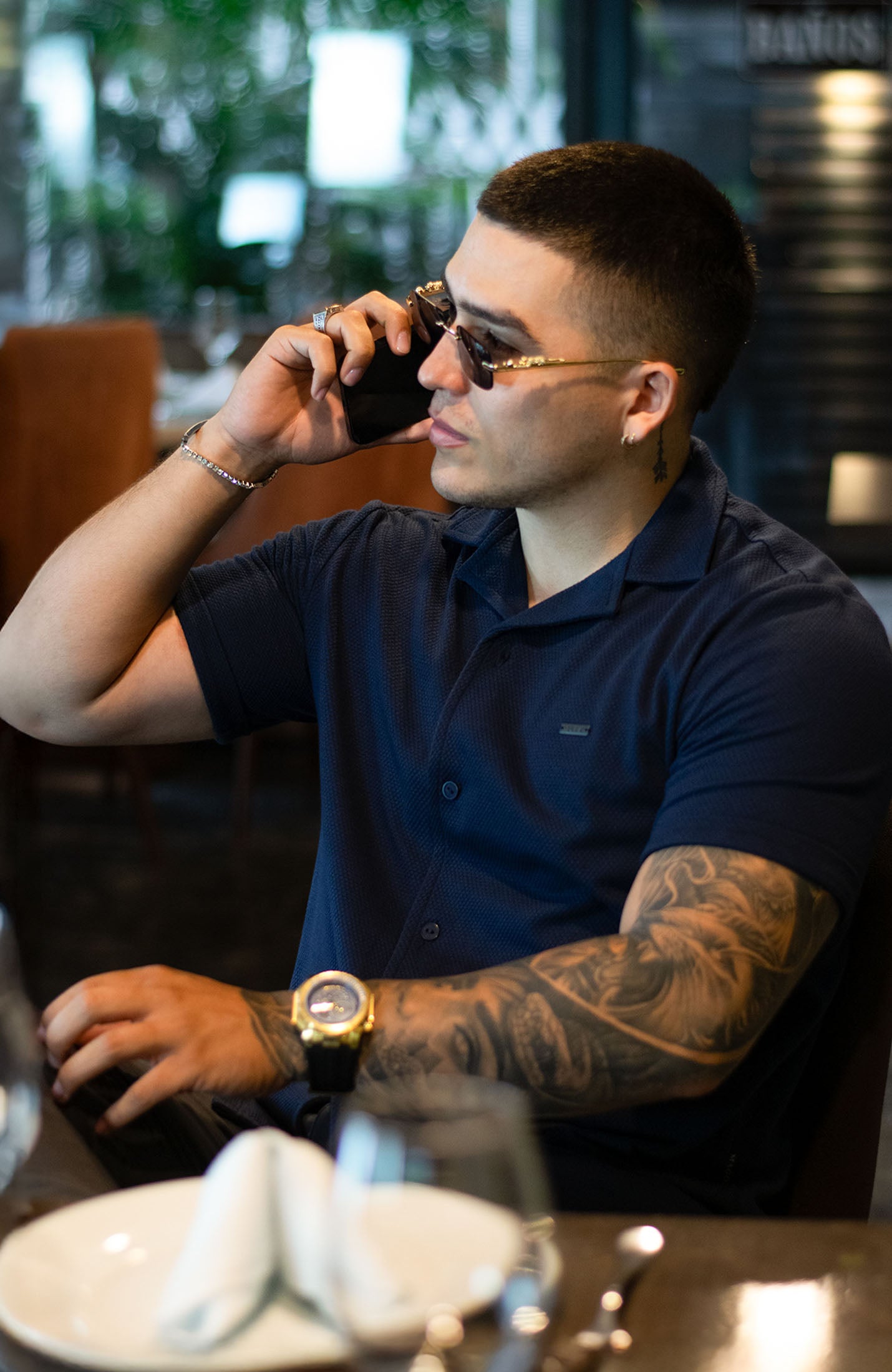 IBIZA TEXTURE SHIRT AZUL