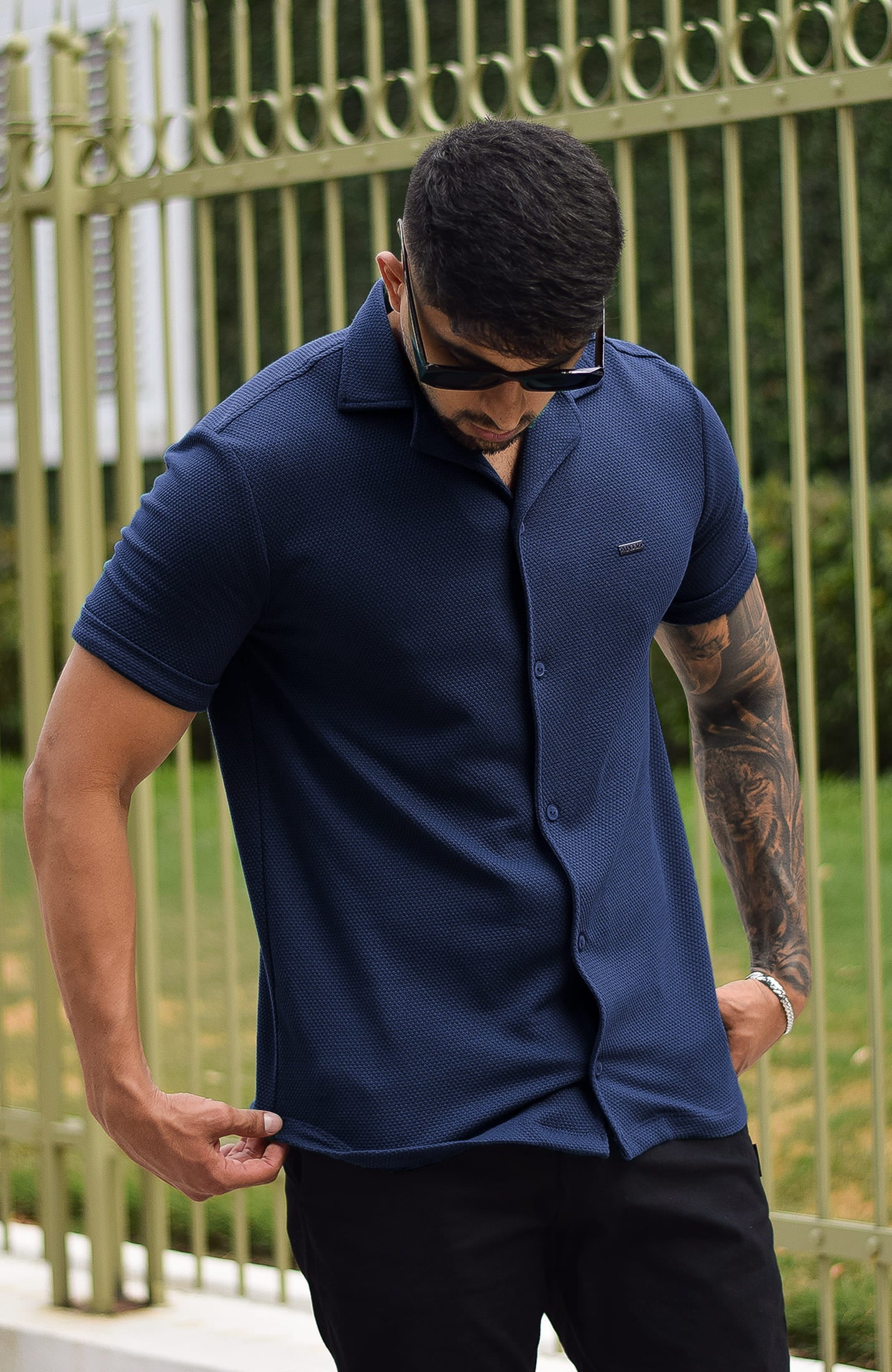 IBIZA TEXTURE SHIRT AZUL