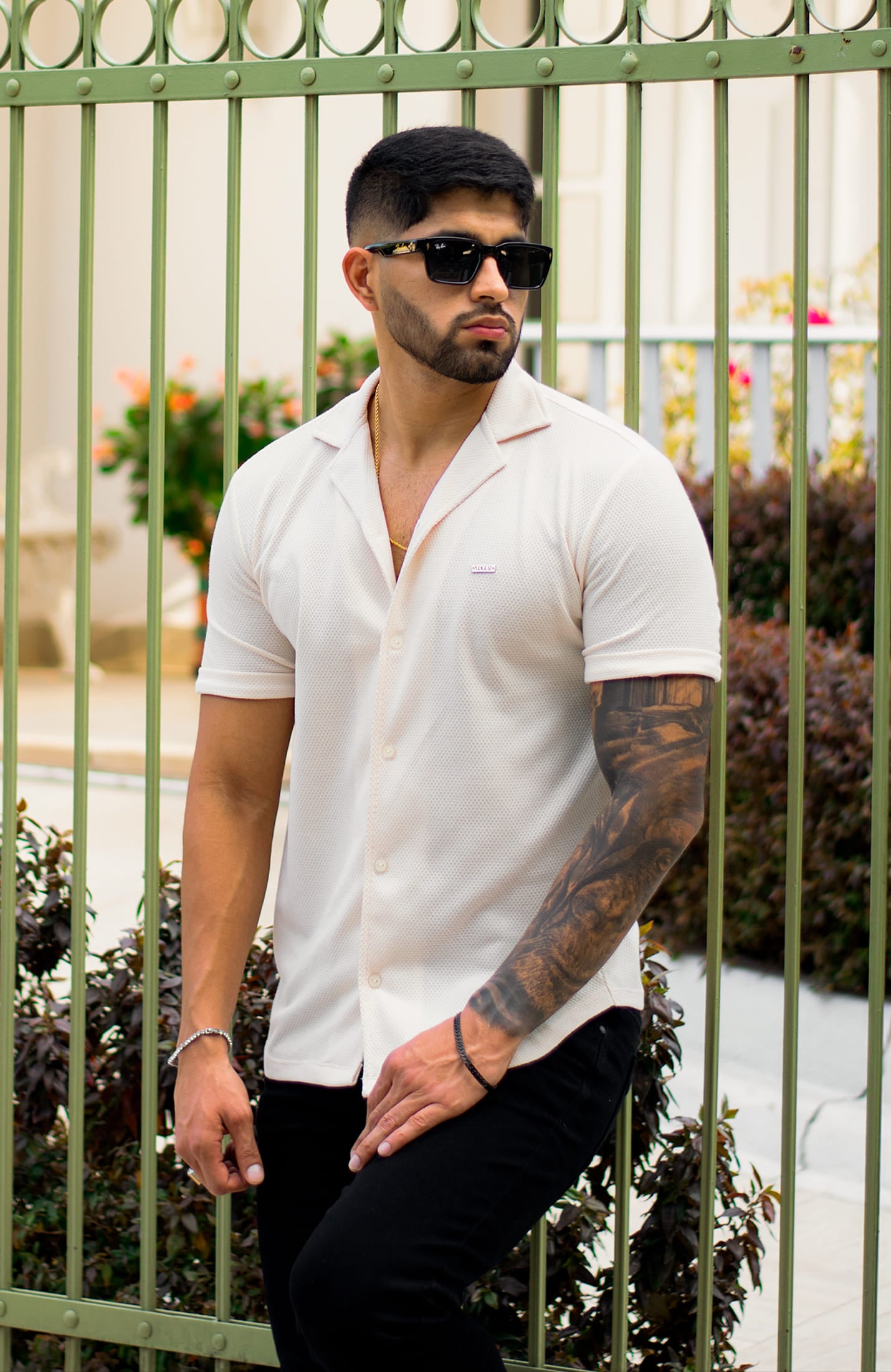IBIZA TEXTURE SHIRT CREMA