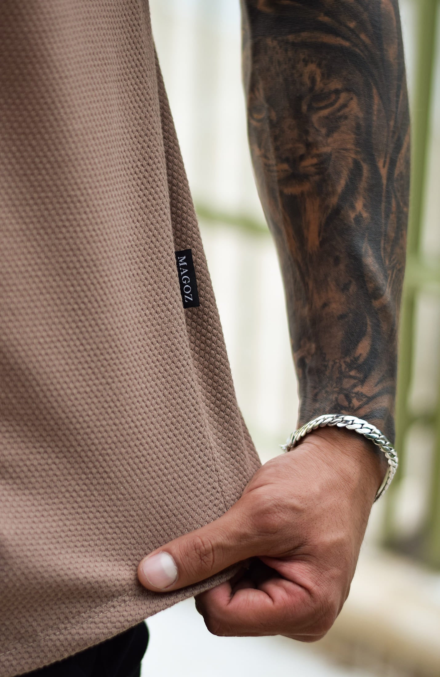 IBIZA TEXTURE SHIRT CAMEL