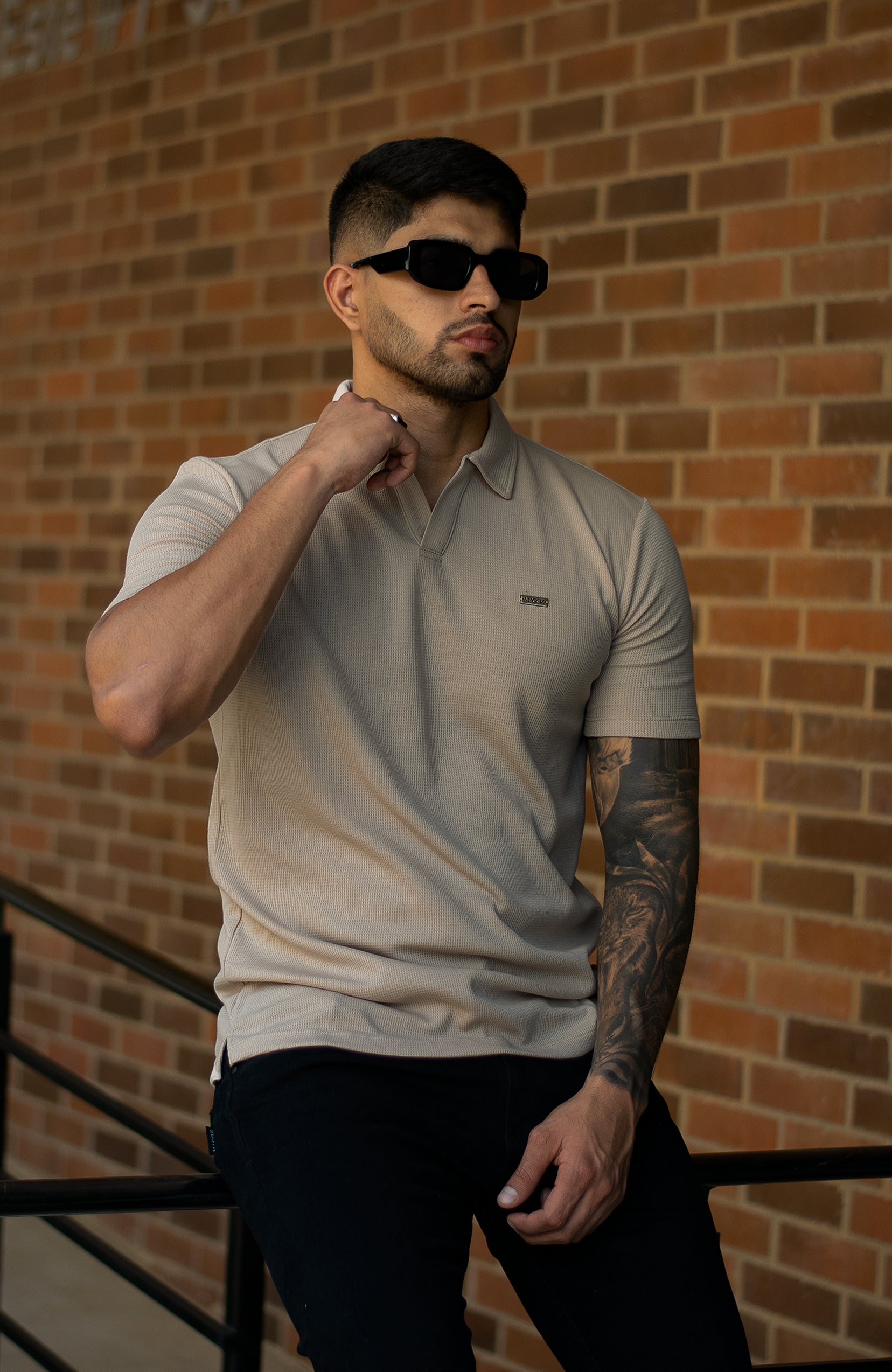 MONACO TEXTURE POLO CAPPUCCINO