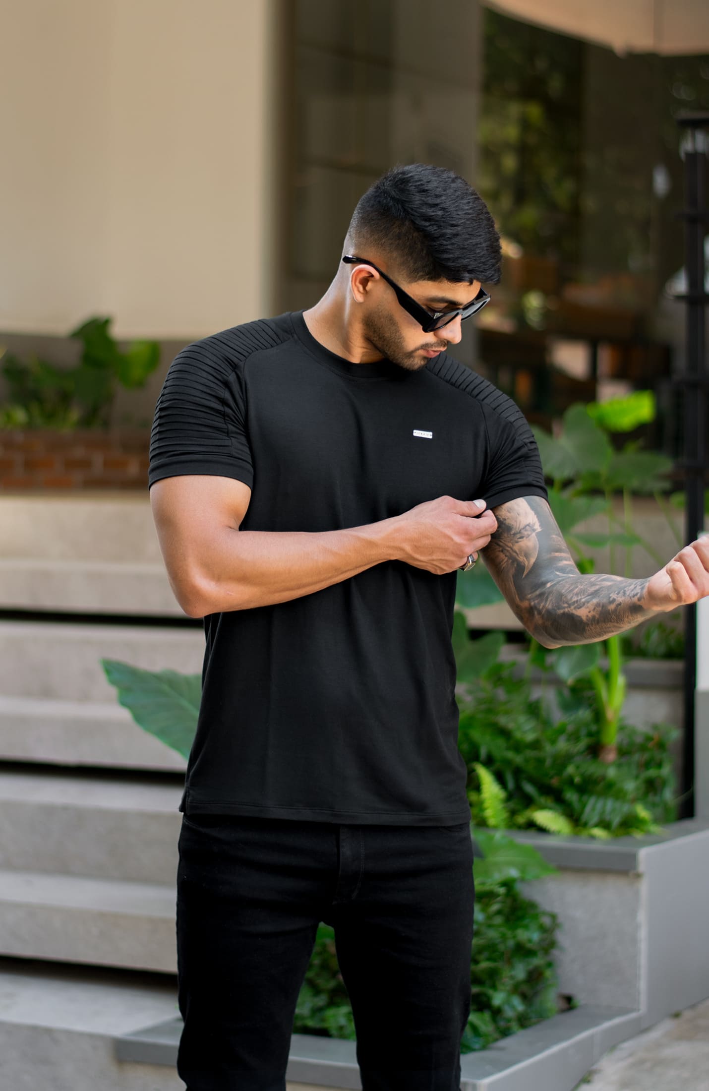 TSHIRT MAGOZ BIKER NEGRA