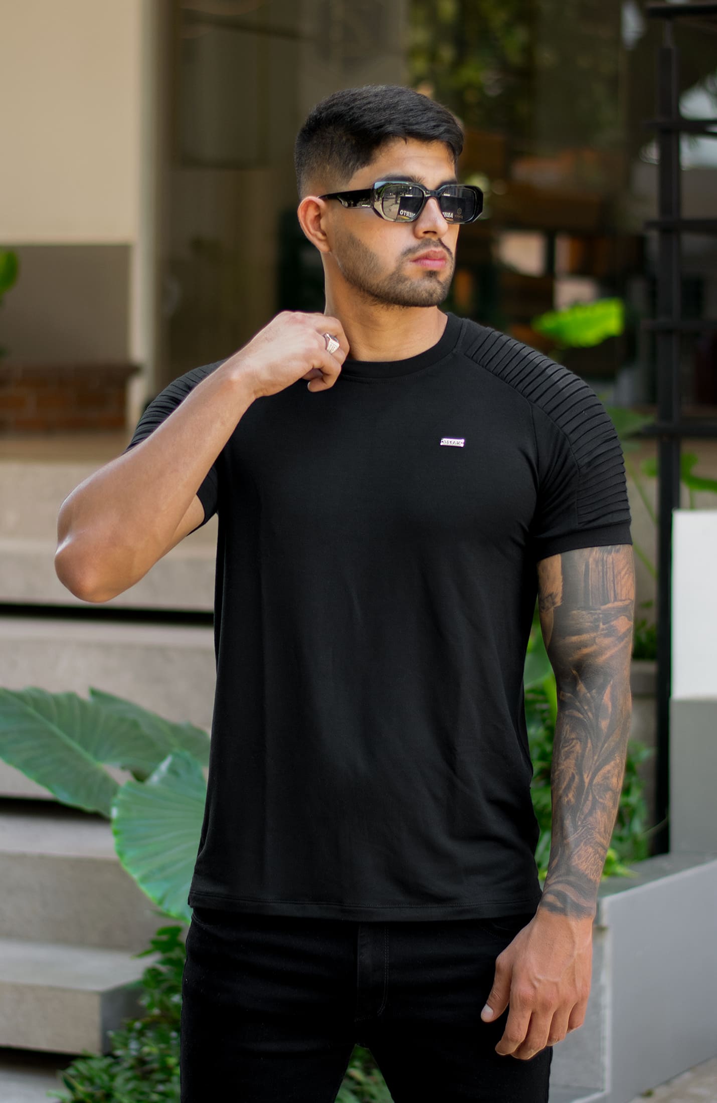 TSHIRT MAGOZ BIKER NEGRA