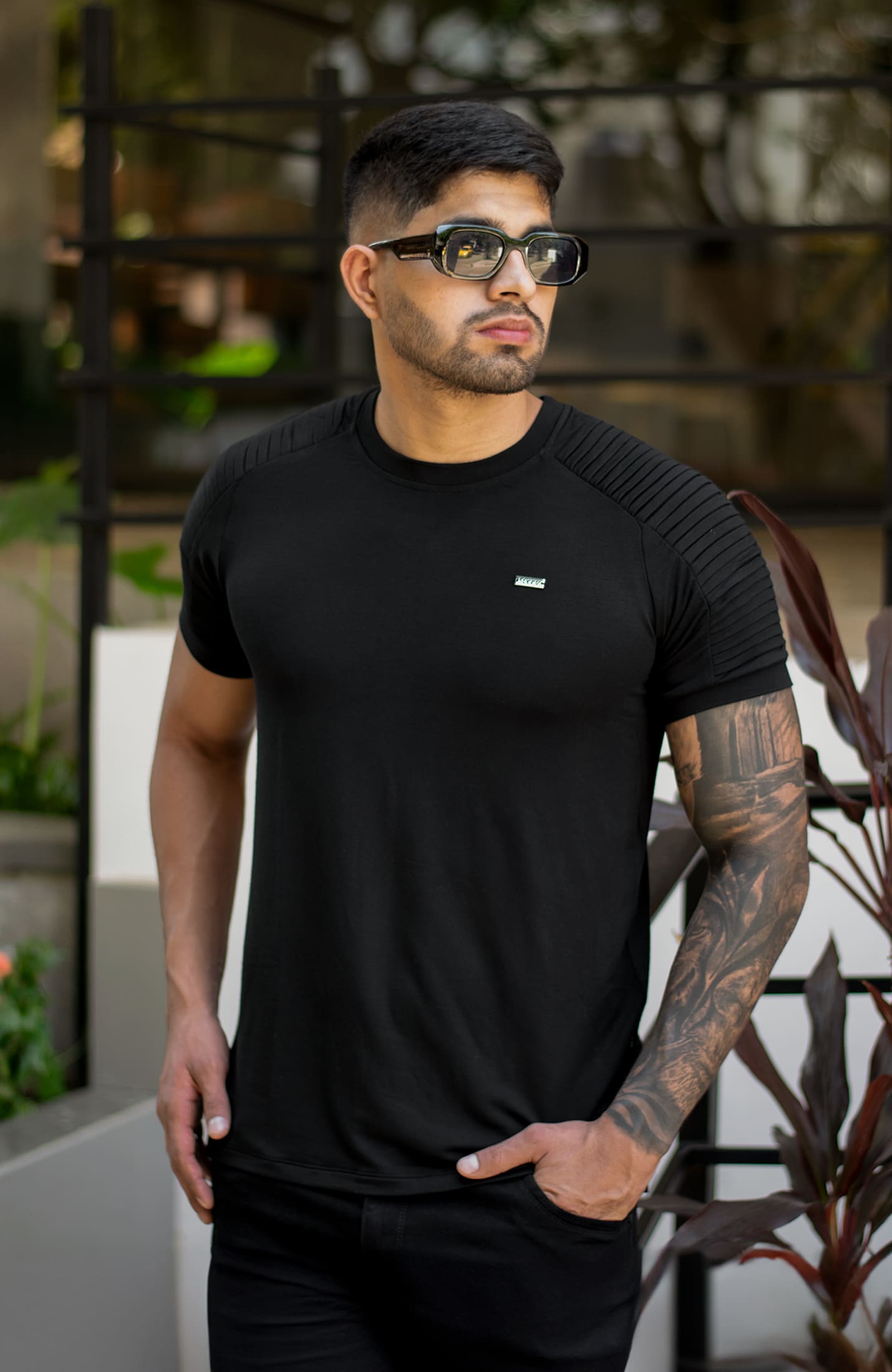 TSHIRT MAGOZ BIKER NEGRA