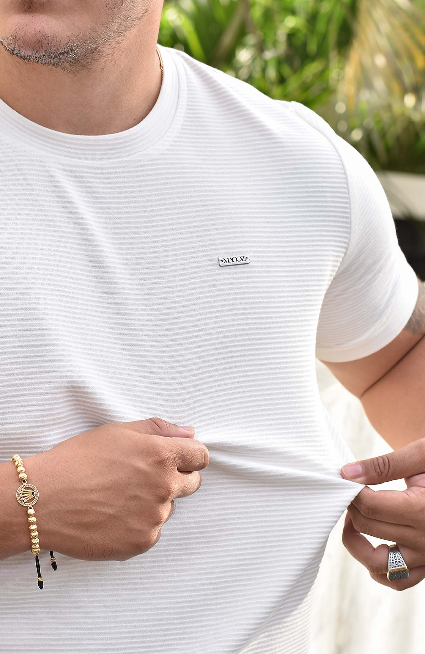 TSHIRT GENDRICK ACANALADA MARFIL