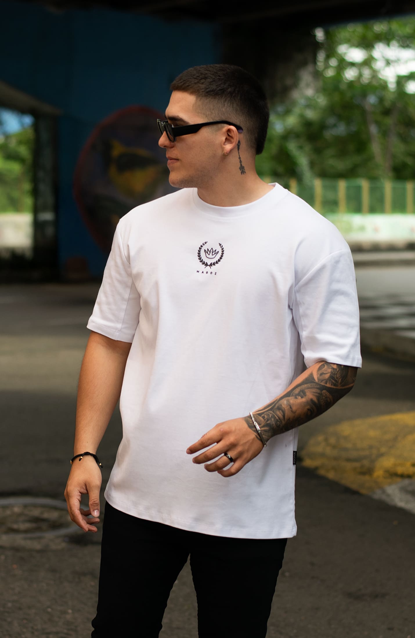 TSHIRT OVERSIZED LAUREL BLANCO