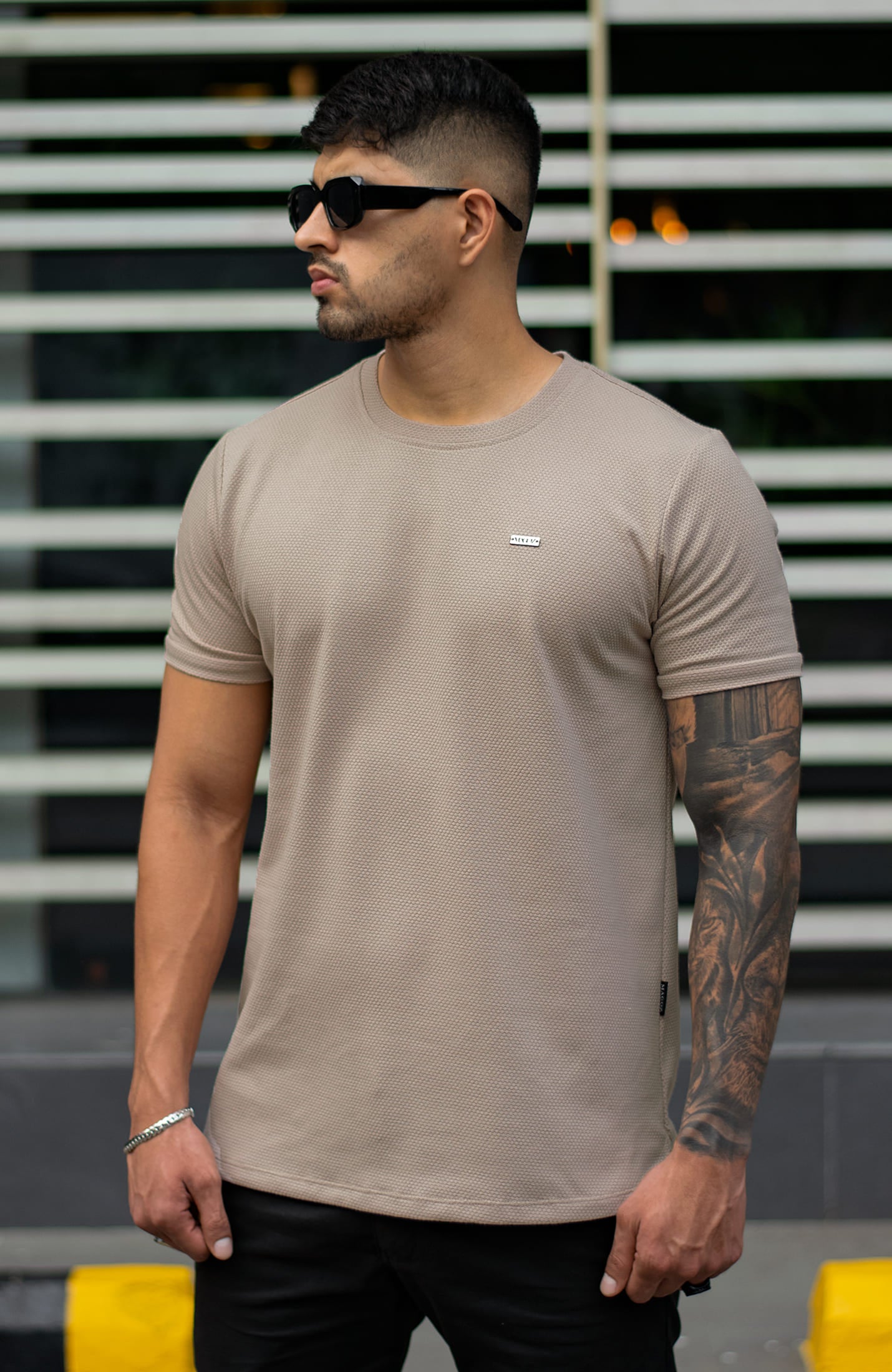 TSHIRT ZAIN BEIGE TEXTURA