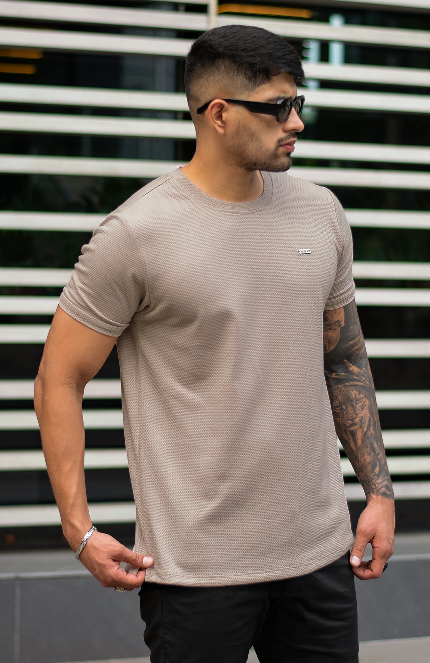 TSHIRT ZAIN BEIGE TEXTURA