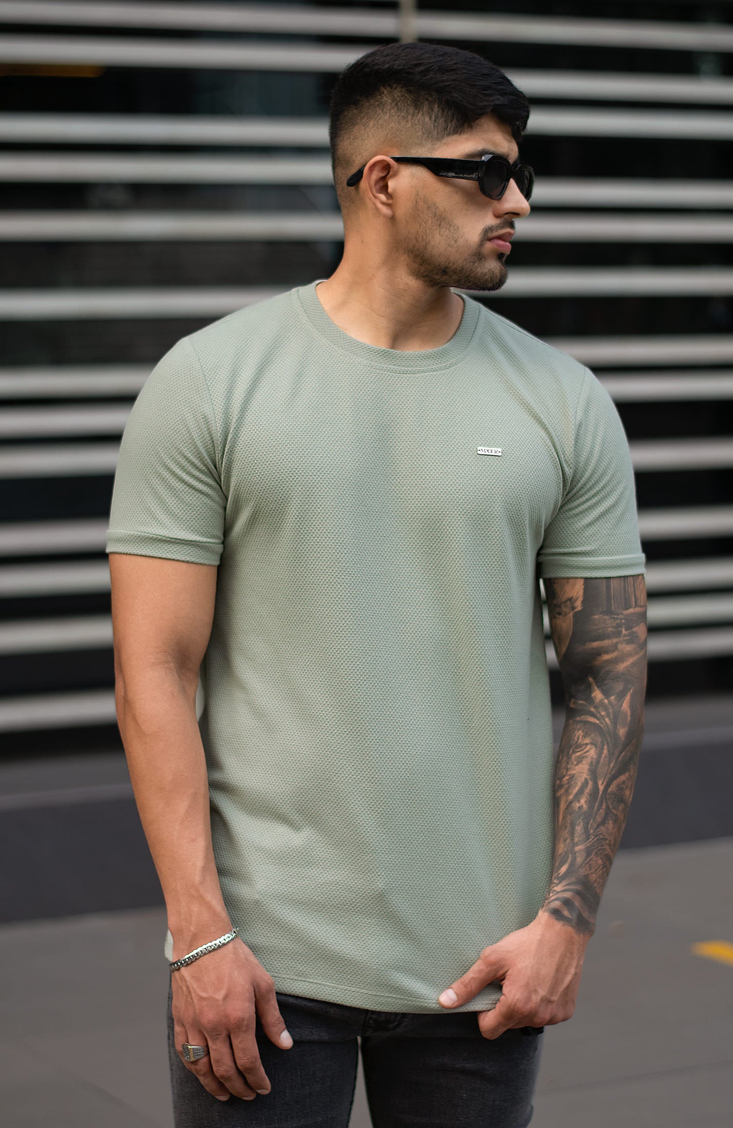 TSHIRT ZAIN VERDE TEXTURA