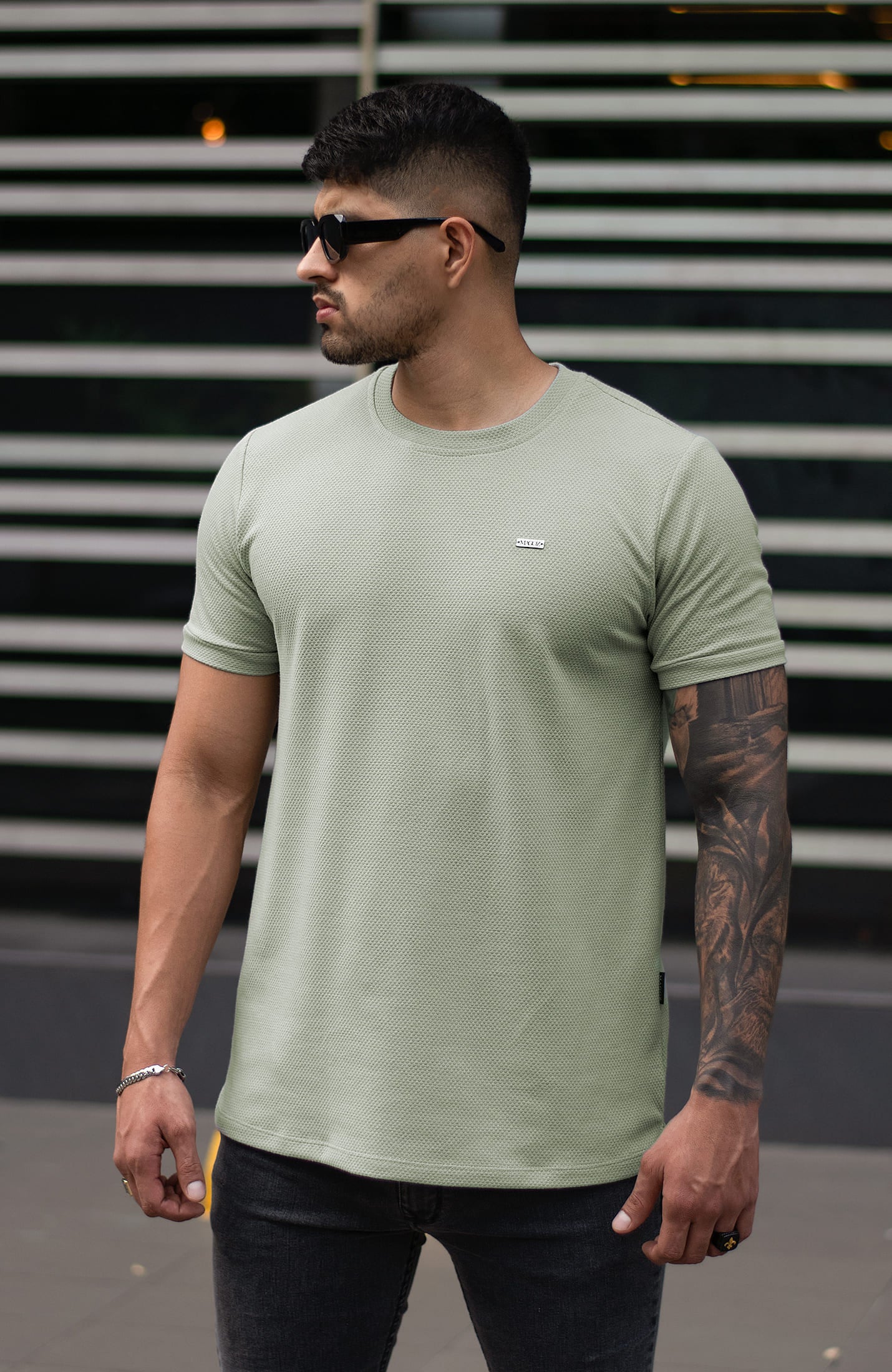 TSHIRT ZAIN VERDE TEXTURA