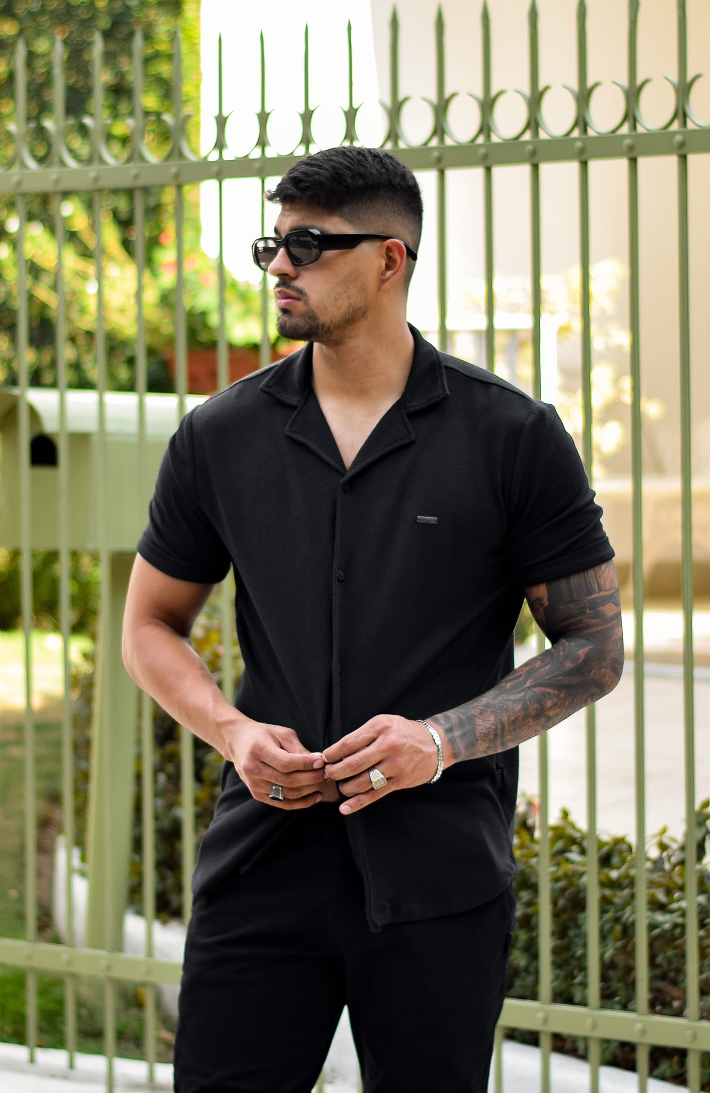 IBIZA TEXTURE SHIRT NEGRA