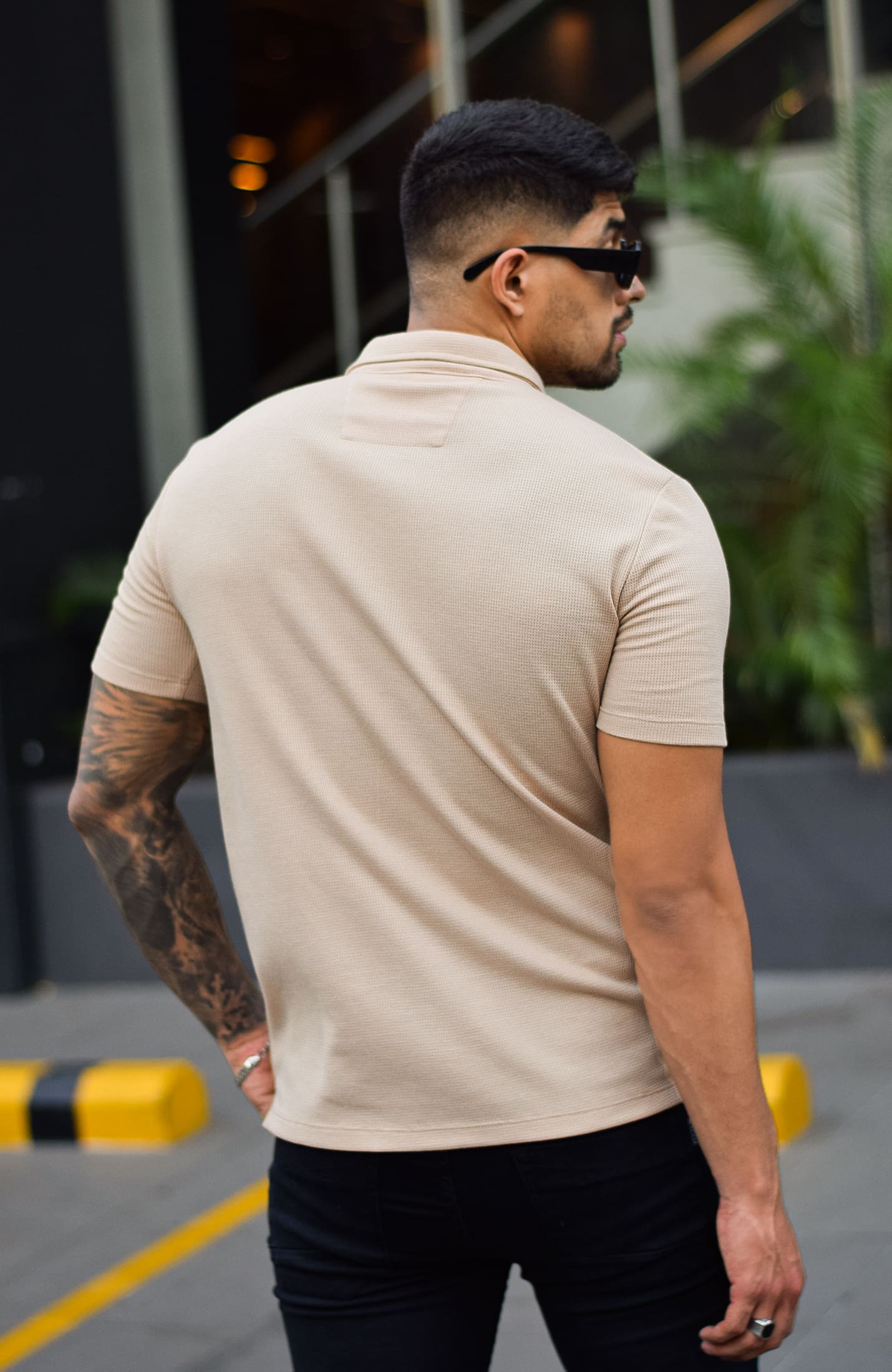 MONACO TEXTURE POLO CAMEL