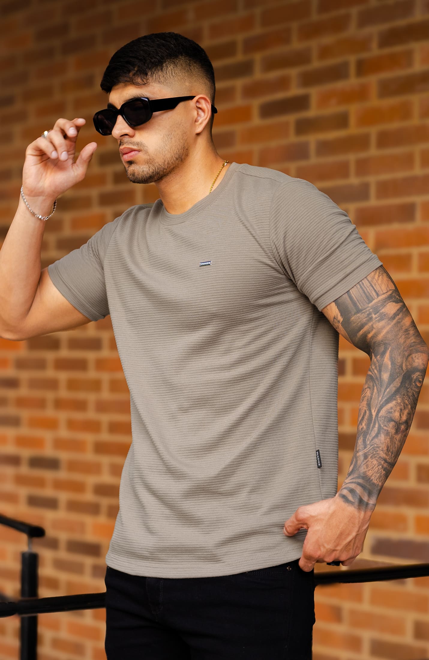 TSHIRT GENDRICK ACANALADA BEIGE