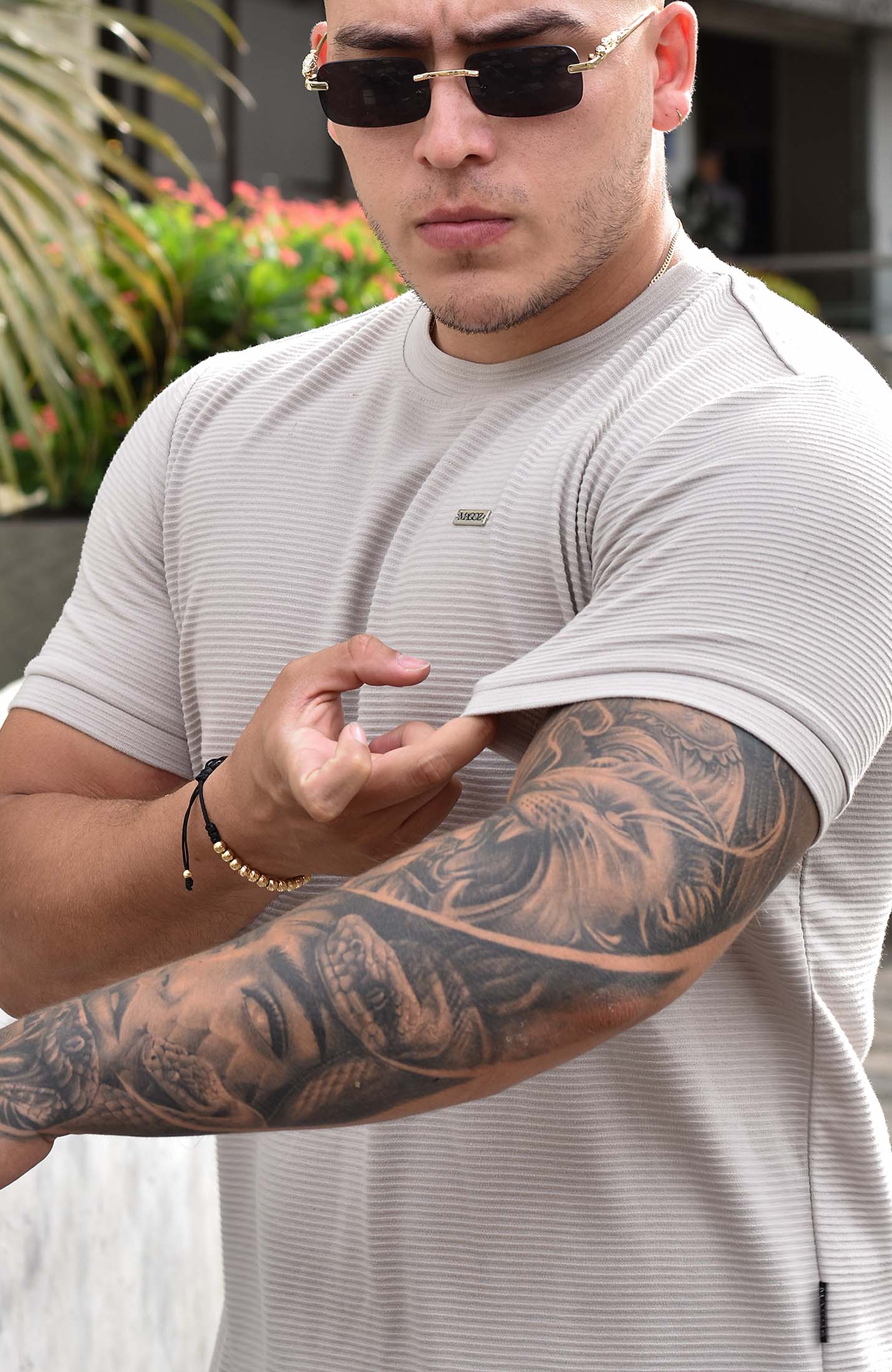 TSHIRT GENDRICK ACANALADA BEIGE