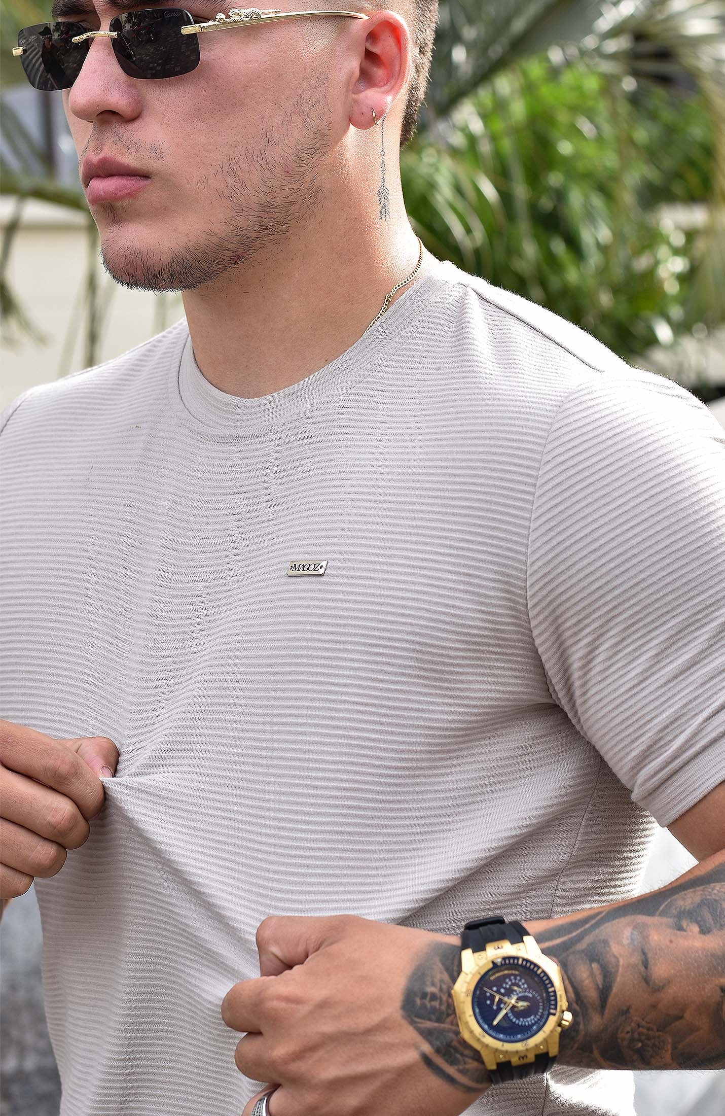 TSHIRT GENDRICK ACANALADA BEIGE