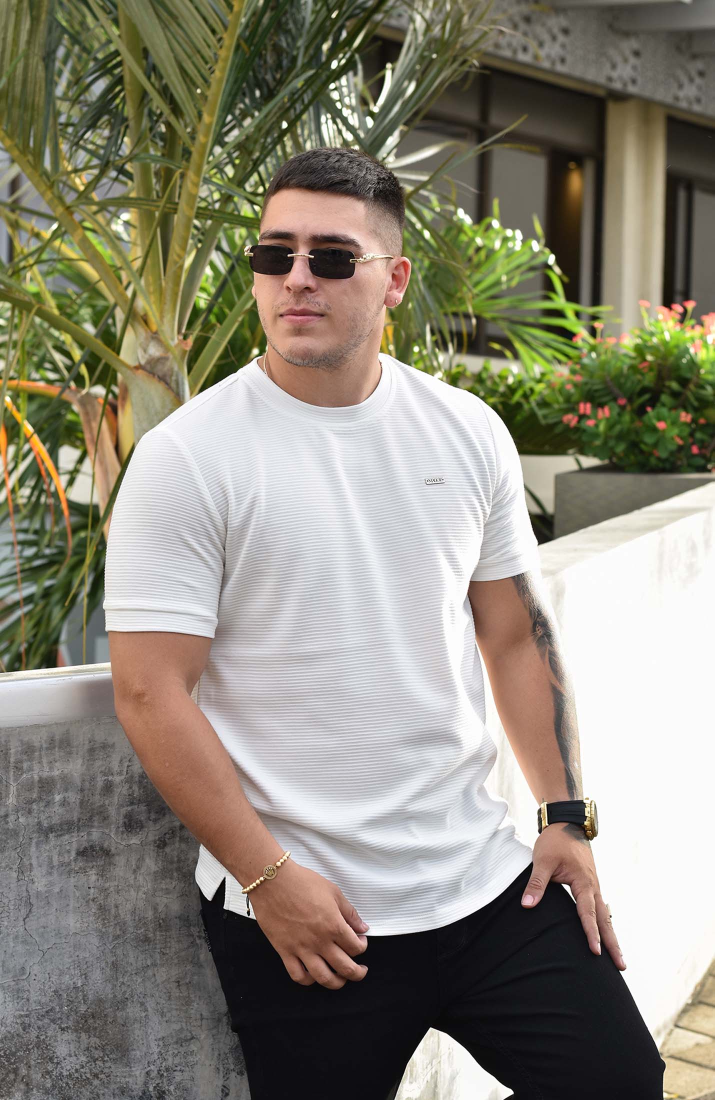 TSHIRT GENDRICK ACANALADA MARFIL
