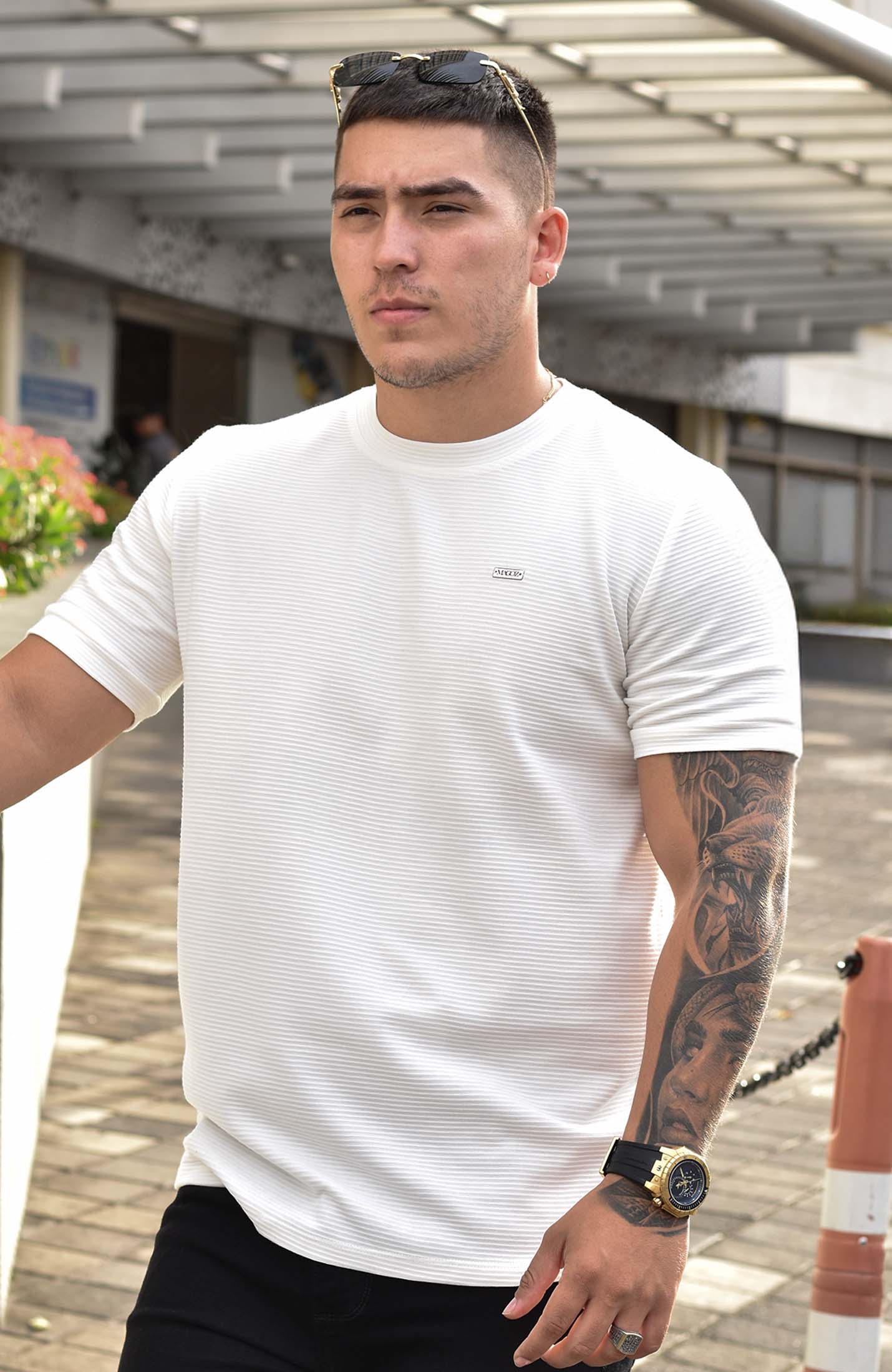 TSHIRT GENDRICK ACANALADA MARFIL