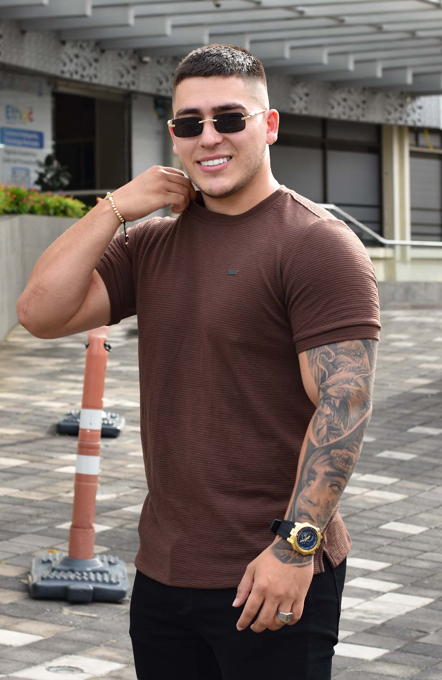 TSHIRT GENDRICK ACANALADA CHOCOLATE