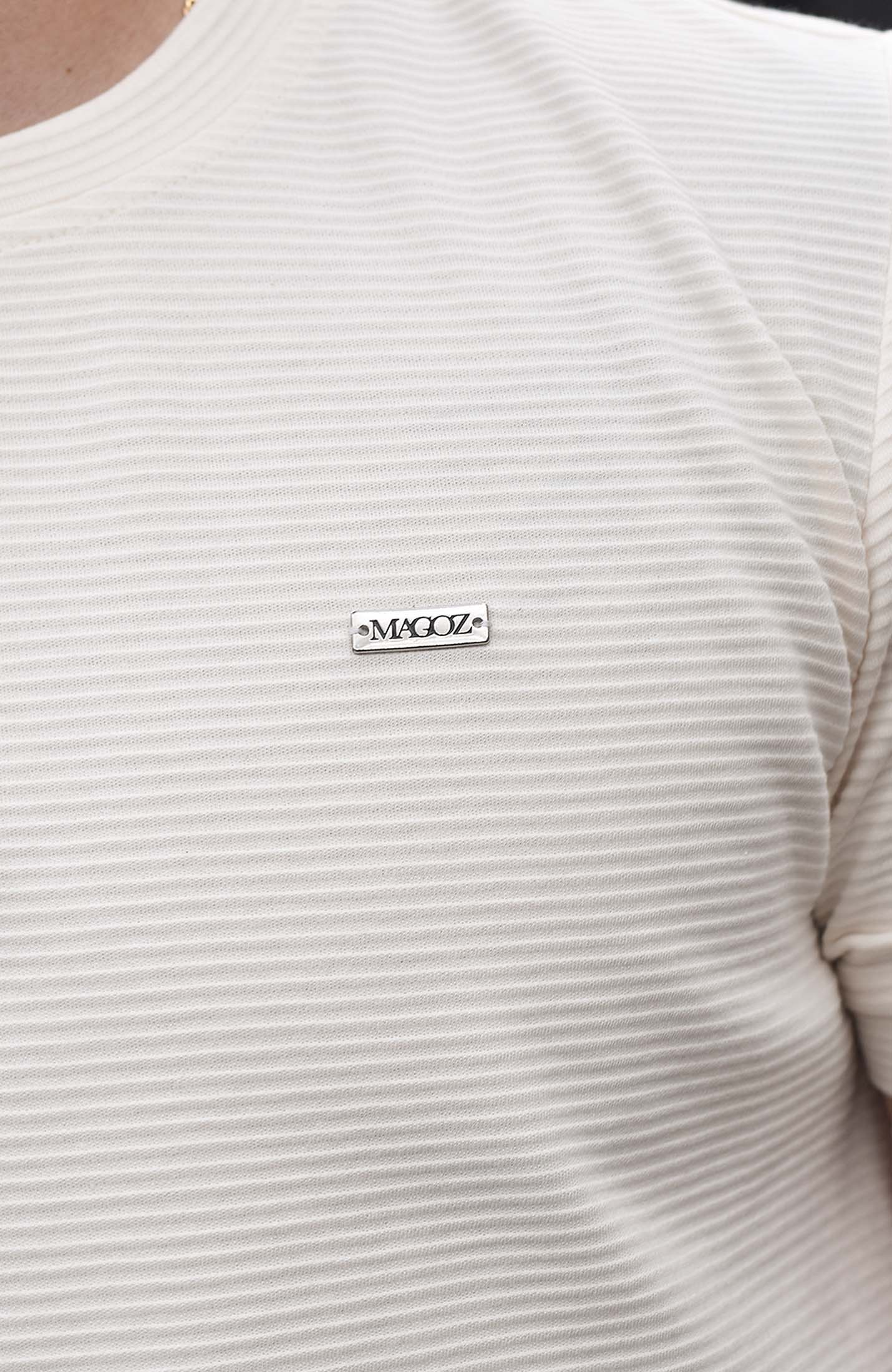 TSHIRT GENDRICK ACANALADA CREMA