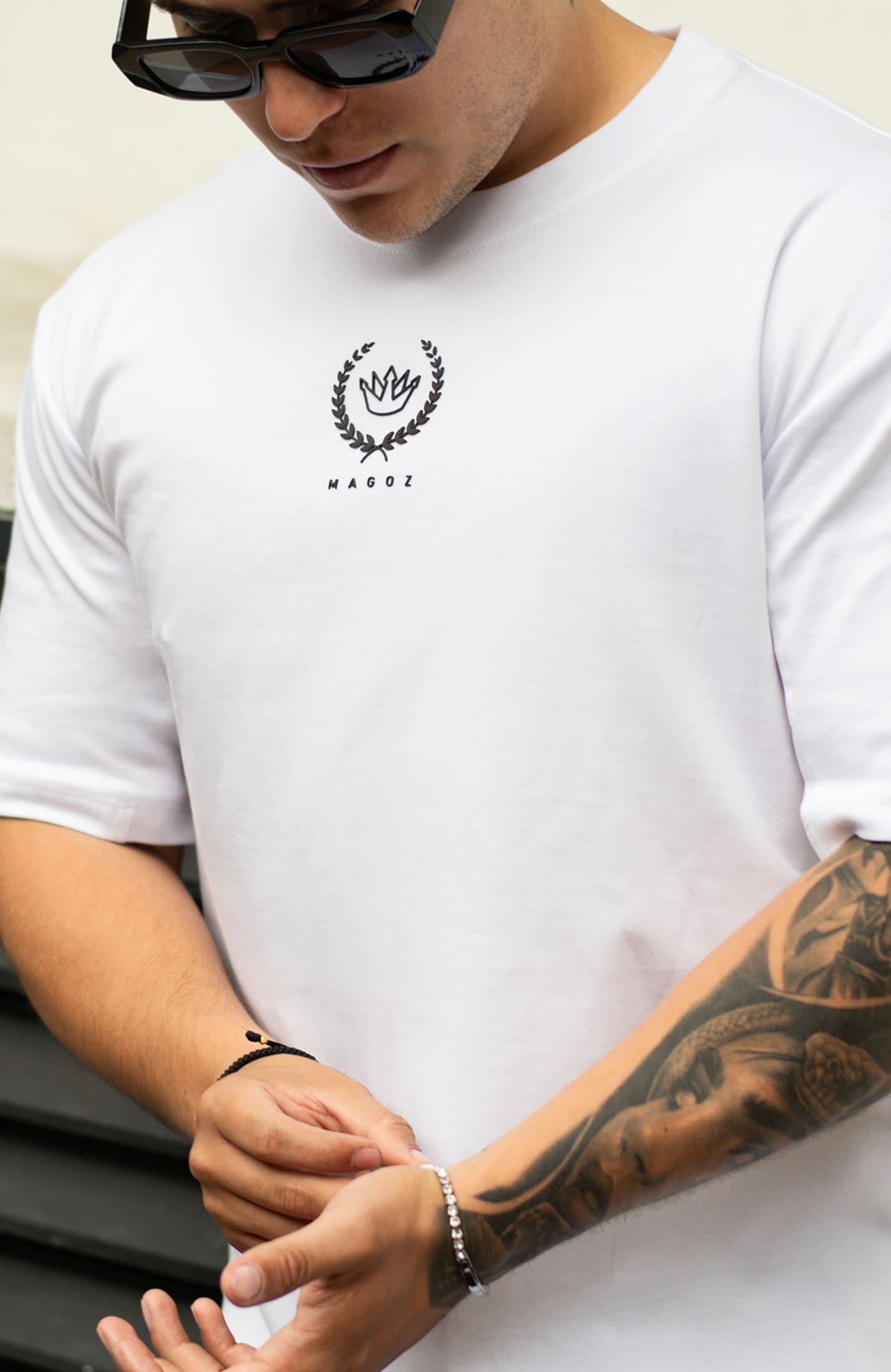 TSHIRT OVERSIZED LAUREL BLANCO