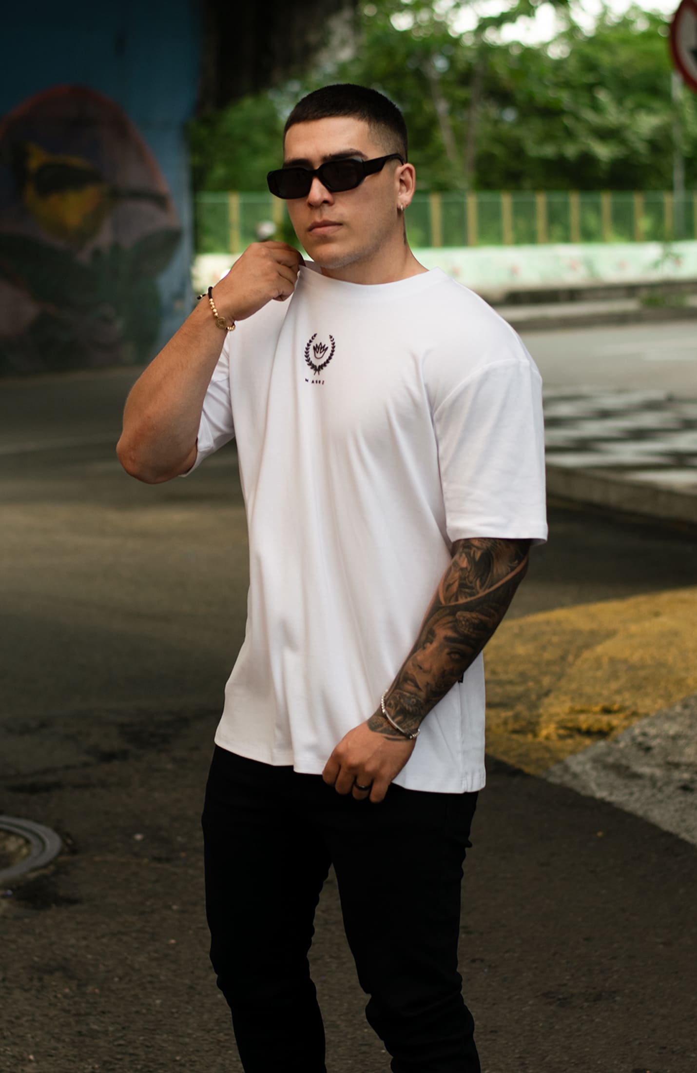 TSHIRT OVERSIZED LAUREL BLANCO