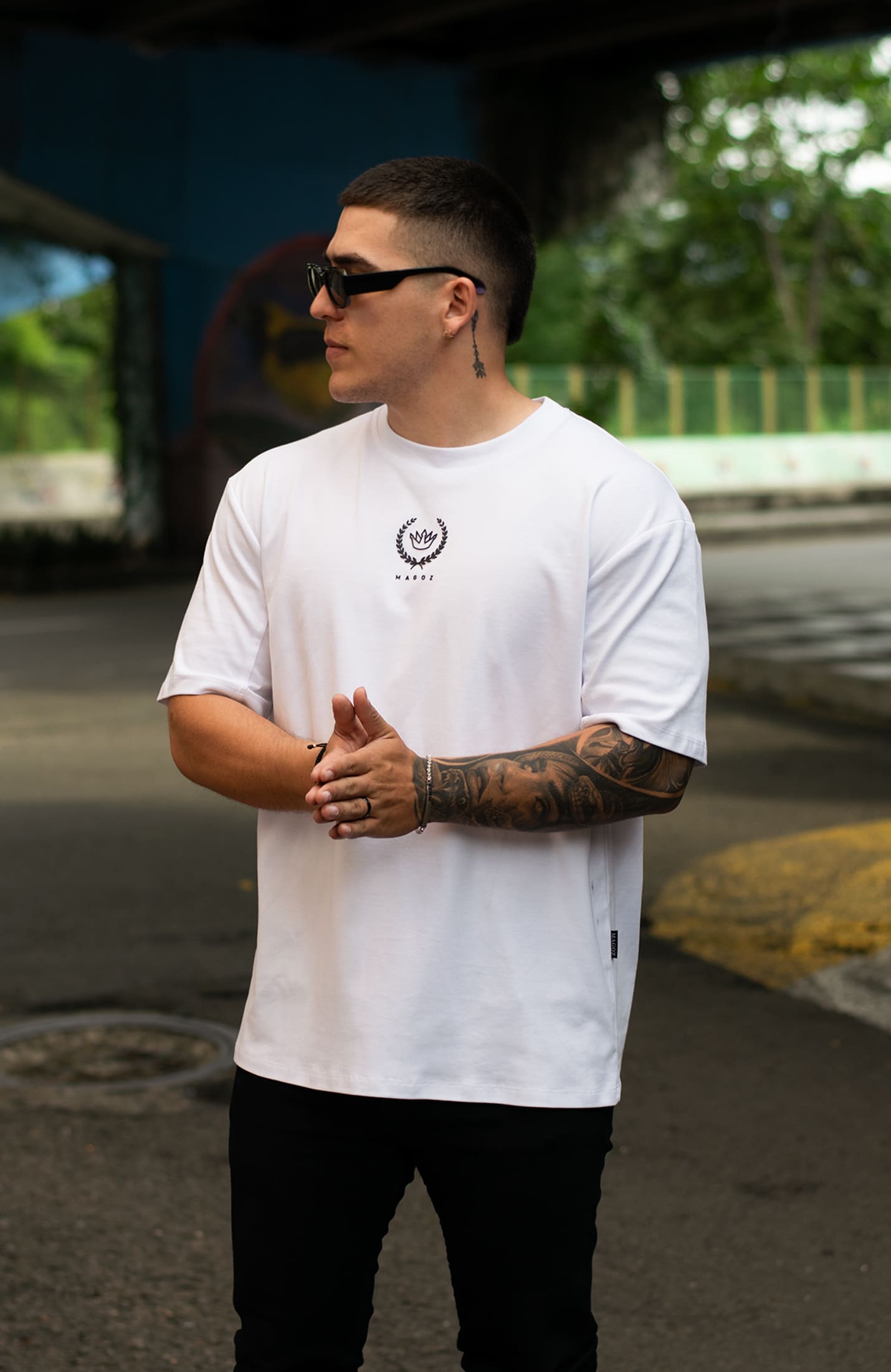 TSHIRT OVERSIZED LAUREL BLANCO